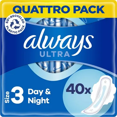 Produktbild von Always Ultra Damenbinden Long Plus (Größe 3) Mit Flügeln 40 Stück