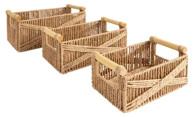 Produktbild von 3er-set kisten eugene beige l26 31 36cm  - Atmosphera créateur d'intérieur