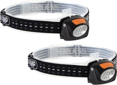 Produktbild von SET extra helle Stirnleuchte zum Joggen, Outdoor Kopflampe 4 weiße & 3 rote LEDs