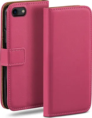 Produktbild von moex® Book Case kompatibel mit Apple iPhone 7 / iPhone 8 - Hülle 360 Grad klappbar, Pink
