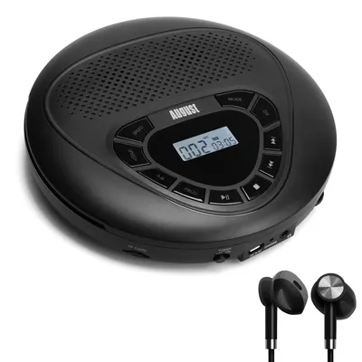 Produktbild von Tragbarer, wiederaufladbarer MP3-Player mit integrierten Lautsprechern und AUX-Anschluss – August SE10