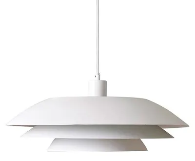Produktbild von Pendelleuchte LED, Hängelampe, Deckenlampe Pendel, Pendellampe Esstisch, Pendelleuchte für Wohnzimmer, Skandinavische Design, DL45 Weiß