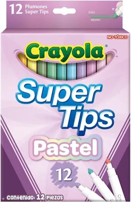 Productafbeelding van Famanu viltstiften, afwasbaar, 12 stuks, in pastelkleuren - medium punt