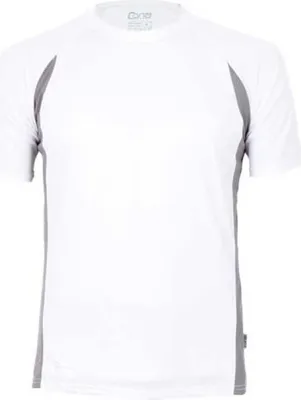Zdjęcie produktu dla CONA SPORTS CS02 | Koszulka sportowa Racer Tech + Certyfikat Oeko-Tex - Kolor: Biały/Cool Grey - Rozmiar: L