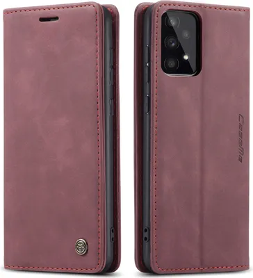 Obrázek produktu pro Galaxy A73 5G Case, retroPolyuretankožené pouzdro s funkcí stojánku, ochranné pouzdro pro Samsung Galaxy A73 5G Red