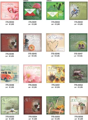 Produktbild von Geburtstag  Romantica  Quadratische Glückwunschkarte im Format 15x15cm