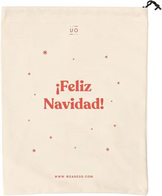 Productafbeelding van Herbruikbare katoenen kerstcadeautas voor cadeaus