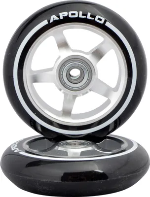 Produktbild von Apollo Stunt Scooter Ersatzräderset Pro Wheels - ABEC9 Kugellager, Roller Rad Ersatz-Räder passend Stunt-Scooter - SILBER 100 mm