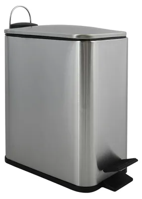 Obrázok produktu pre Spirella Erik, 5 L, Obdĺžnikový, Nerezová oceľ, Brúsená oceľ, Pedál, 140 mm