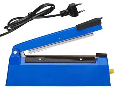 Heißsiegelgerät 200 mm, 2 mm Siegelnaht, für Folienbeutel, blau