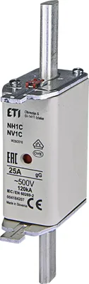 Zdjęcie produktu dla Wkładka bezpiecznikowa NH1C gG 25A/500V