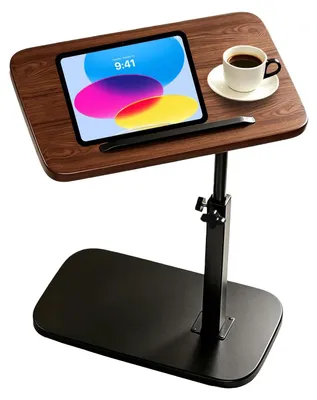 Image de Table d'appoint en forme de C, réglable, pour ordinateurs portables