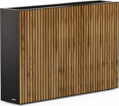 Zdjęcie produktu dla Herstera Deco Divider Wood, Sadzarka w skrzyni, Wolnostojący, Metal, Czarny, Prostokąt, Wewnątrz/Na wolnym powietrzu