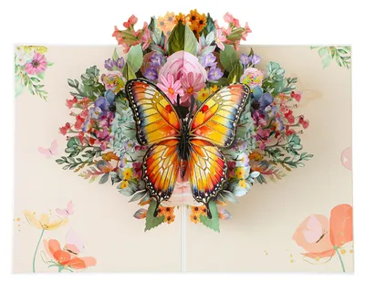 Produktbild von Schmetterlings-3D-Pop-Up-Geburtstagskarte, handgefertigte Überraschungsgrußkarte mit aufwendigem Ausschnittdesign, einzigartiges Geschenk für Freunde, Familie, Jahrestagsgrüße