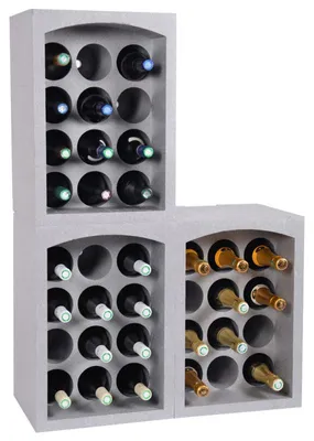 Image de Lot de 3 Casiers porte bouteilles -3x12 soit 36 bouteilles - Polystyrène Expansé - Stockage et Transport