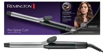 Produktbild von Remington Lockenstab Pro Spiral Curl, 19 mm, Schwarz, Keramik-Turmalin