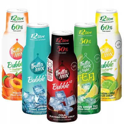 Obrázok produktu pre FruttaMax Sirup Set 5x500ml Pfirsich Cola Zitrone Tonic Eistee Light