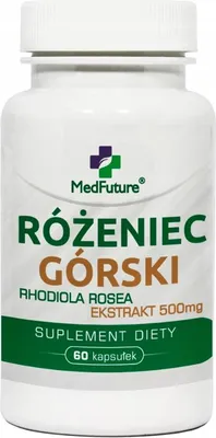 Produktbild von MedFuture Rhodiola Rosea 500 mg Rhodiola, 60 Kapseln.