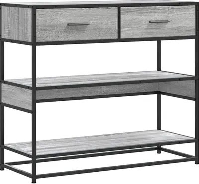 Image de Table console sonoma gris 90x35x80 cm bois d'ingénierie
