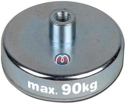 Produktbild von Famanu Plattenmagnet mit Gewinde M12 - Haltekraft bis 90 kg - Ø 100 mm - 1 Stück