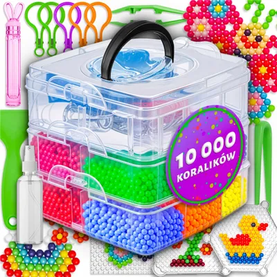 Produktbild von Avocado Home | Wasserperlen Set - 10000 Teile - Bunt - Kreatives Spielzeug für Kinder - Fördert die Fantasie