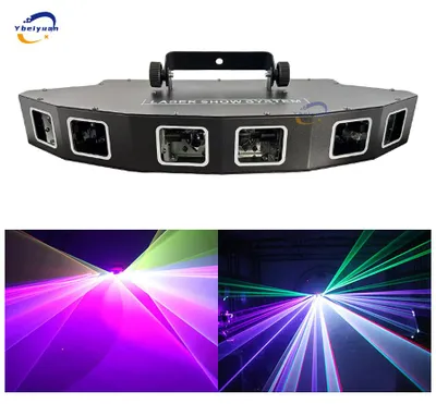 Obrázek produktu pro Laserový světelný projektor, ovládání DMX, barevné efekty, černý, zástrčka EU