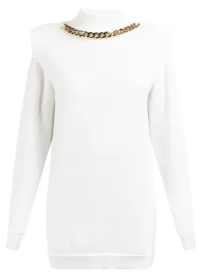 Productafbeelding van FENIA dames tricotjurk, model 11025380-FE02, wit, maat XS/S