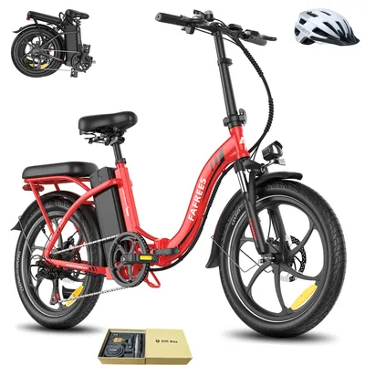 Produktbild von E-Bike Rostfreie Aluminiumlegierung 36 V 20 Ah 720 Wh City e bike 20 Zoll Wasserdicht IP54 bis zu 110 - 150 km mit 7 Gang, Rot