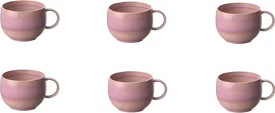 Image de like. by Villeroy & Boch Perlemor Coral Set de 6 tasses à café 270 ml en porcelaine
