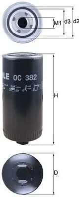 Obrázok produktu pre Olejový filter MAHLE OC 382