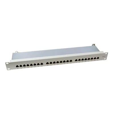 Immagine prodotto di Installazione del pannello patch LogiLink 19" CAT 6 STP 24 porte grigio (confezione da 1)