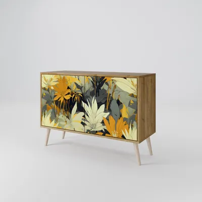Produktbild von Spacerebels Kommode mit 2 Türen - Sideboard Komodenschrank - Highboard - Kleiderschrank Möbel - Wohnzimmer Schlafzimmer - 57,5×111×42 (HxBxT)