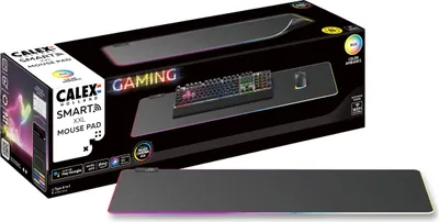 Produktbild von Calex Gaming XXL Mausmatte, RGBIC Farben, Razer Chroma kompatibel, PC-Sync, 90×30 cm