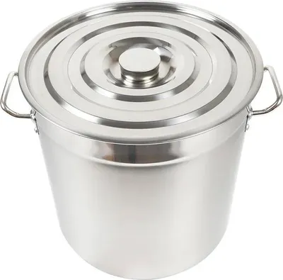 Produktbild von Edelstahl Kochtopf - Suppentopf/Fleischtopf - Mit Deckel und Griffen - Fassungsvermögen über 5 l - Groß