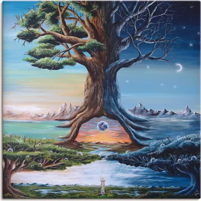Produktbild von ARTland Leinwandbild Zwischenwelten Größe: 70x70 cm