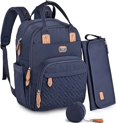 Obrázok produktu pre Prebaľovací batoh 42 x 20 x 30 cm, námornícka modrá, 18 priehradiek, pre rodičov