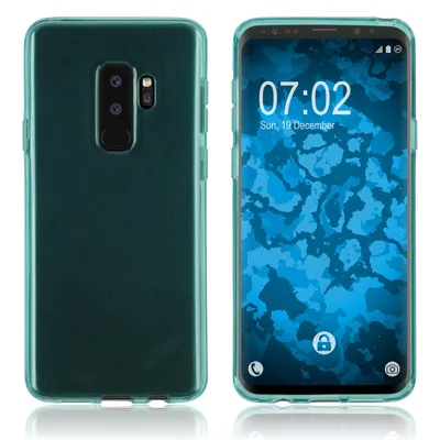 Produktbild von PhoneNatic Case kompatibel mit Samsung Galaxy S9 Plus - türkis Silikon Hülle transparent Cover