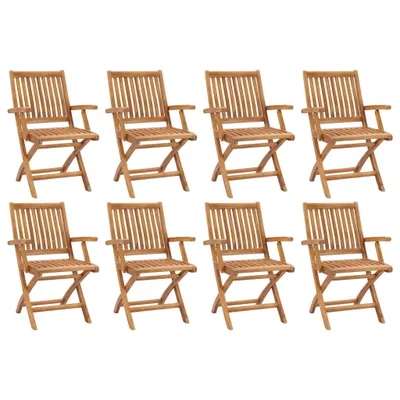Produktbild von The Living Store Klappbare Gartenstühle 8 Stk. Massivholz Teak