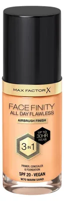 Obrázek produktu pro MAX FACTOR All Day Flawless 3v1 Foundation W70 Warm Sand