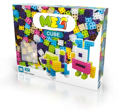 Produktbild von Meli Cube Konstruktionsbausteine – Kreatives 3D-Bauset für Kinder ab 3 Jahren (200 Teile)