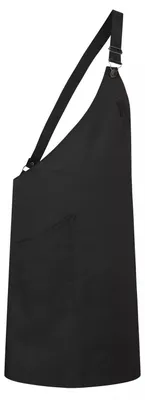 Produktbild von Karlowsky - "Classic" Asymmetrisch-Latzschürze für Herren/Damen Unisex, Tasche LT5878 (90 cm x 70 cm) (Schwarz)