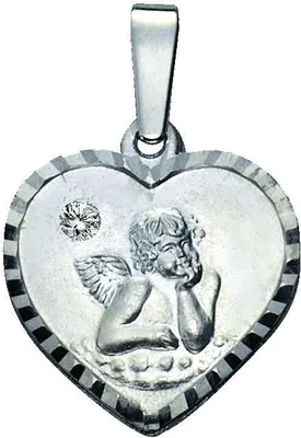 Produktbild von V Anhänger 925/- Sterling Silber 1,8cm weiß Kristall weiß 203240039