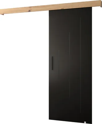 Produktbild von MEBLE KRYSPOL Schiebetürsystem SALWADOR Y mit Schienenabdeckung, Einbautüren, 90x204cm, Schwarz