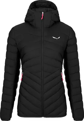 Produktbild von Salewa Daunenjacke für Damen sehr leicht mit Kapuze, Farbe:Schwarz, Größe:40
