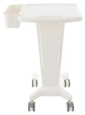 Image de Chariot mobile de rangement - Chariot roulant - Fabriqué en plastique ABS - Capacité de charge de 60 kg - Roues verrouillables - Idéal pour les laboratoires, les bureaux et la maison - Blanc