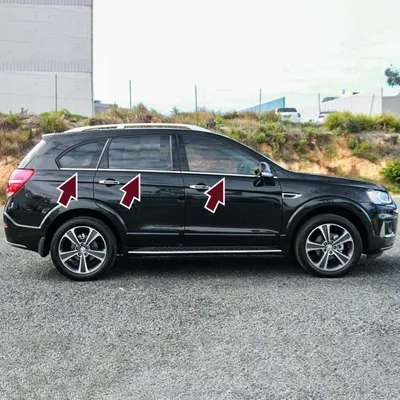 Zdjęcie produktu dla Listwy okienne ze stali nierdzewnej chrom do CHEVROLET CAPTIVA | BJ 2006-2018 | zestaw 6szt