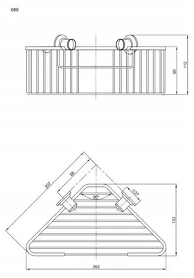 Produktbild von ANDEX Classic 089B Eck-Duschkorb weiß praktisch