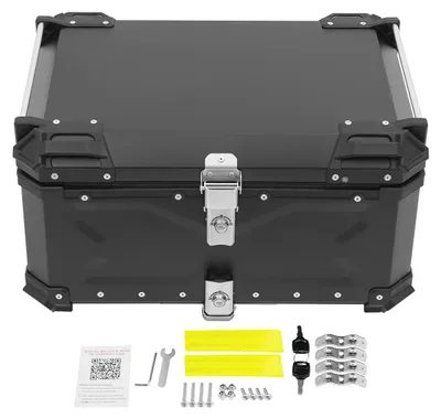 Productafbeelding van Motorfietsbagagebox, waterdicht ontwerp, veilig sluitsysteem, zwart