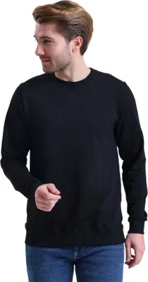 Produktbild von Sweatshirt Hoodie Rundhalsform Royyen 507 Herren – SCHWARZ / L