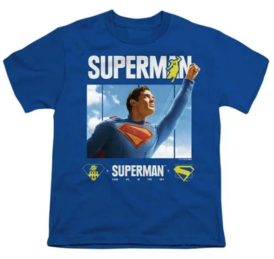 Produktbild von Superman - "2025 Comic Run" T-Shirt für Kinder TV36170 (128) (Königsblau)